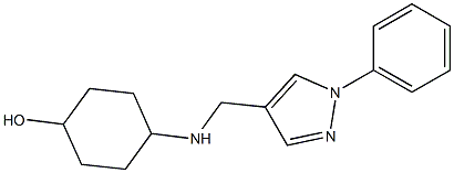 4-{[(1-phenyl-1H-pyrazol-4-yl)methyl]amino}cyclohexan-1-ol Struktur