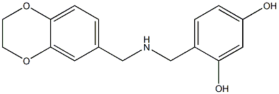 4-{[(2,3-dihydro-1,4-benzodioxin-6-ylmethyl)amino]methyl}benzene-1,3-diol Struktur