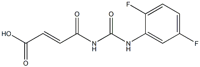 4-{[(2,5-difluorophenyl)carbamoyl]amino}-4-oxobut-2-enoic acid Struktur