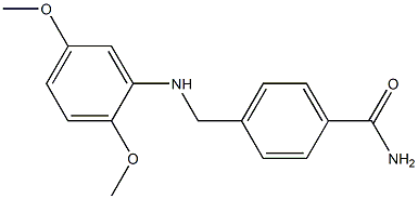 4-{[(2,5-dimethoxyphenyl)amino]methyl}benzamide Struktur