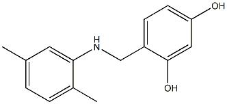 4-{[(2,5-dimethylphenyl)amino]methyl}benzene-1,3-diol Struktur