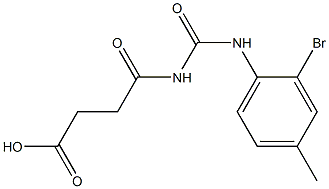 4-{[(2-bromo-4-methylphenyl)carbamoyl]amino}-4-oxobutanoic acid Struktur