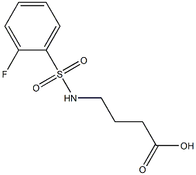 4-{[(2-fluorophenyl)sulfonyl]amino}butanoic acid Struktur