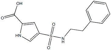 4-{[(2-phenylethyl)amino]sulfonyl}-1H-pyrrole-2-carboxylic acid Struktur