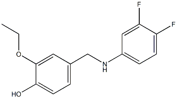 4-{[(3,4-difluorophenyl)amino]methyl}-2-ethoxyphenol Struktur