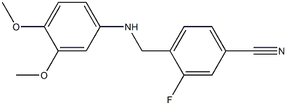 4-{[(3,4-dimethoxyphenyl)amino]methyl}-3-fluorobenzonitrile Struktur