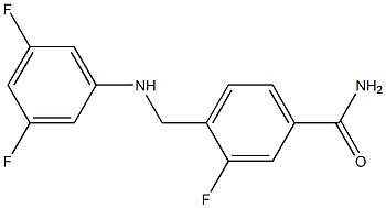 4-{[(3,5-difluorophenyl)amino]methyl}-3-fluorobenzamide Struktur