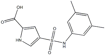 4-{[(3,5-dimethylphenyl)amino]sulfonyl}-1H-pyrrole-2-carboxylic acid Struktur