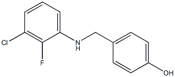 4-{[(3-chloro-2-fluorophenyl)amino]methyl}phenol Struktur