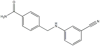 4-{[(3-cyanophenyl)amino]methyl}benzamide Struktur