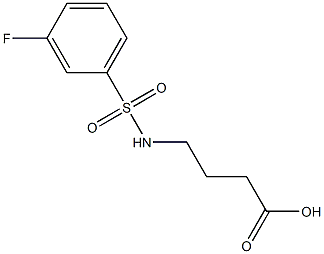 4-{[(3-fluorophenyl)sulfonyl]amino}butanoic acid Struktur