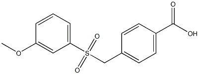 4-{[(3-methoxybenzene)sulfonyl]methyl}benzoic acid Struktur