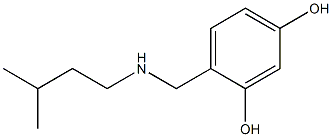 4-{[(3-methylbutyl)amino]methyl}benzene-1,3-diol Struktur