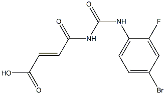 4-{[(4-bromo-2-fluorophenyl)carbamoyl]amino}-4-oxobut-2-enoic acid Struktur