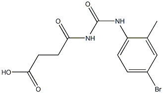 4-{[(4-bromo-2-methylphenyl)carbamoyl]amino}-4-oxobutanoic acid Struktur