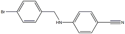 4-{[(4-bromophenyl)methyl]amino}benzonitrile Struktur