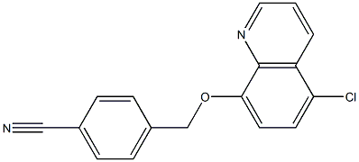 4-{[(5-chloroquinolin-8-yl)oxy]methyl}benzonitrile Struktur