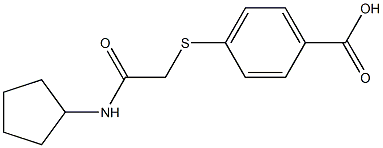 4-{[(cyclopentylcarbamoyl)methyl]sulfanyl}benzoic acid Struktur