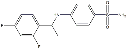 4-{[1-(2,4-difluorophenyl)ethyl]amino}benzene-1-sulfonamide Struktur