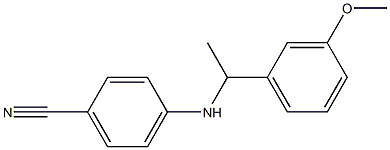 4-{[1-(3-methoxyphenyl)ethyl]amino}benzonitrile Struktur