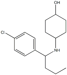 4-{[1-(4-chlorophenyl)butyl]amino}cyclohexan-1-ol Struktur