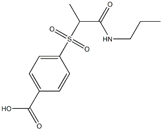 4-{[1-(propylcarbamoyl)ethane]sulfonyl}benzoic acid Struktur