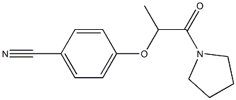 4-{[1-oxo-1-(pyrrolidin-1-yl)propan-2-yl]oxy}benzonitrile Struktur