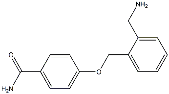 4-{[2-(aminomethyl)phenyl]methoxy}benzamide Struktur