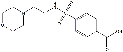 4-{[2-(morpholin-4-yl)ethyl]sulfamoyl}benzoic acid Struktur