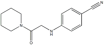 4-{[2-oxo-2-(piperidin-1-yl)ethyl]amino}benzonitrile Struktur