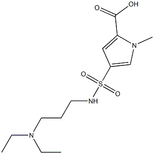 4-{[3-(diethylamino)propyl]sulfamoyl}-1-methyl-1H-pyrrole-2-carboxylic acid Struktur