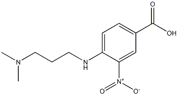 4-{[3-(dimethylamino)propyl]amino}-3-nitrobenzoic acid Struktur