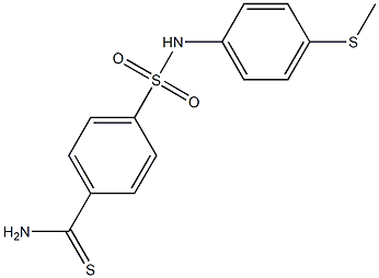 4-{[4-(methylsulfanyl)phenyl]sulfamoyl}benzene-1-carbothioamide Struktur