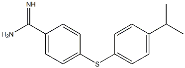 4-{[4-(propan-2-yl)phenyl]sulfanyl}benzene-1-carboximidamide Struktur