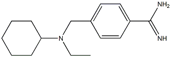 4-{[cyclohexyl(ethyl)amino]methyl}benzenecarboximidamide Struktur