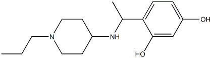 4-{1-[(1-propylpiperidin-4-yl)amino]ethyl}benzene-1,3-diol Struktur