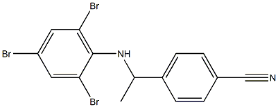 4-{1-[(2,4,6-tribromophenyl)amino]ethyl}benzonitrile Struktur