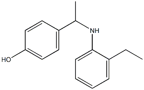 4-{1-[(2-ethylphenyl)amino]ethyl}phenol Struktur