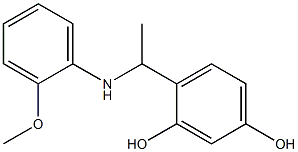 4-{1-[(2-methoxyphenyl)amino]ethyl}benzene-1,3-diol Struktur