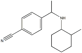 4-{1-[(2-methylcyclohexyl)amino]ethyl}benzonitrile Struktur