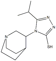 4-{1-azabicyclo[2.2.2]octan-3-yl}-5-(propan-2-yl)-4H-1,2,4-triazole-3-thiol Struktur