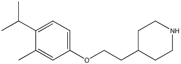 4-{2-[3-methyl-4-(propan-2-yl)phenoxy]ethyl}piperidine Struktur