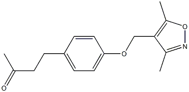 4-{4-[(3,5-dimethyl-1,2-oxazol-4-yl)methoxy]phenyl}butan-2-one Struktur