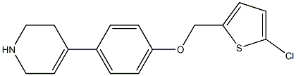 4-{4-[(5-chlorothiophen-2-yl)methoxy]phenyl}-1,2,3,6-tetrahydropyridine Struktur