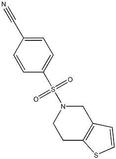 4-{4H,5H,6H,7H-thieno[3,2-c]pyridine-5-sulfonyl}benzonitrile Struktur