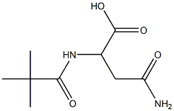 4-amino-2-[(2,2-dimethylpropanoyl)amino]-4-oxobutanoic acid Struktur