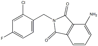 4-amino-2-[(2-chloro-4-fluorophenyl)methyl]-2,3-dihydro-1H-isoindole-1,3-dione Struktur