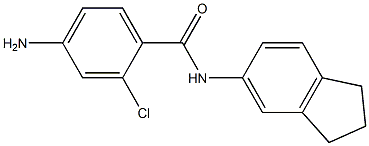 4-amino-2-chloro-N-(2,3-dihydro-1H-inden-5-yl)benzamide Struktur