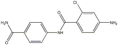 4-amino-N-(4-carbamoylphenyl)-2-chlorobenzamide Struktur