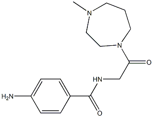 4-amino-N-[2-(4-methyl-1,4-diazepan-1-yl)-2-oxoethyl]benzamide Struktur